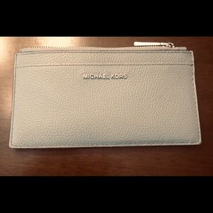 Michael Kors Large Zip Leather Slim Card Case